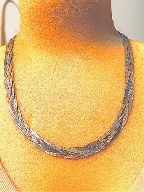 Vintage Braided Multi-Tone Braided Necklace - Women Jewelry